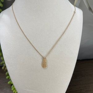 Gold Dipped Metal Pineapple Necklace